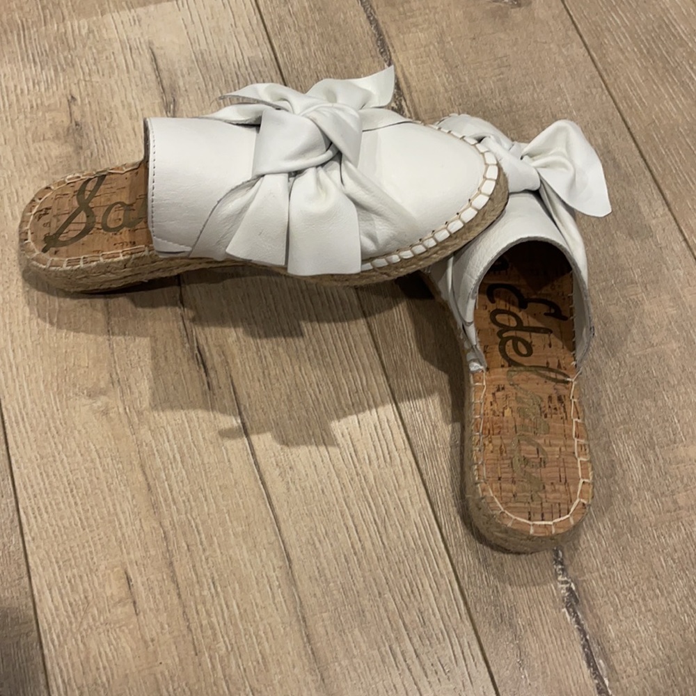 White bow Sam Edelman mules - Picture 4 of 7